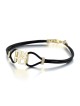 Ahava (Love) Sterling Silver and Leather Bracelet