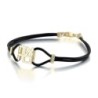 Ahava (Love) Sterling Silver and Leather Bracelet