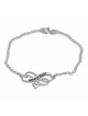 Silver Infinity Personalized Bracelet (English/Hebrew)