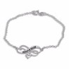 Silver Infinity Personalized Bracelet (English/Hebrew)