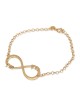 Gold Plated English / Hebrew Infinity Name Bracelet (Up To 2 Names)