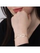 Gold Plated English / Hebrew Infinity Name Bracelet (Up To 2 Names)