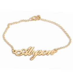 Double Thickness Gold Plated English Mom Bracelet