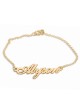 Double Thickness Gold Plated English Mom Bracelet