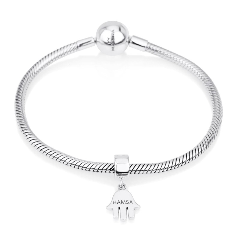 Marina Jewelry Engraved Hamsa Pendant Charm