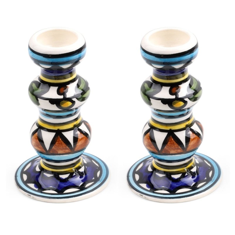 Shabbat Candlesticks Set. Armenian Ceramic