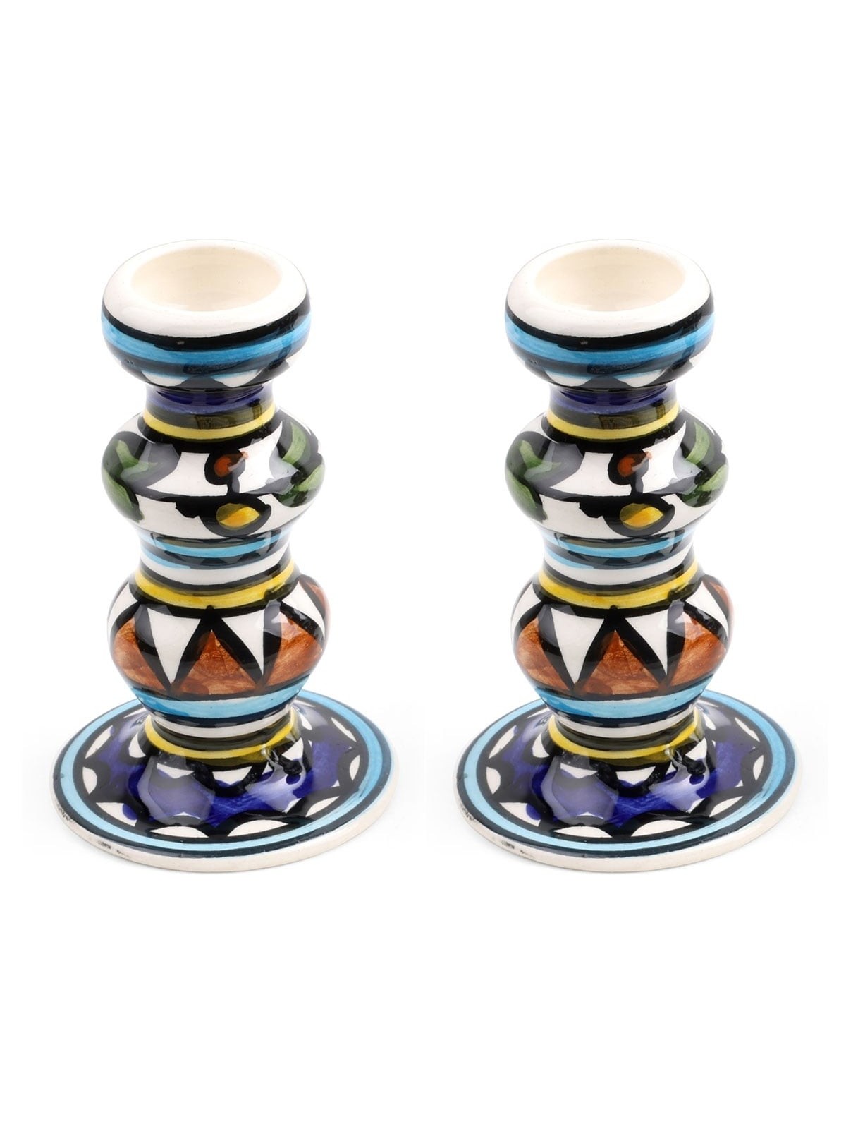 Shabbat Candlesticks Set. Armenian Ceramic