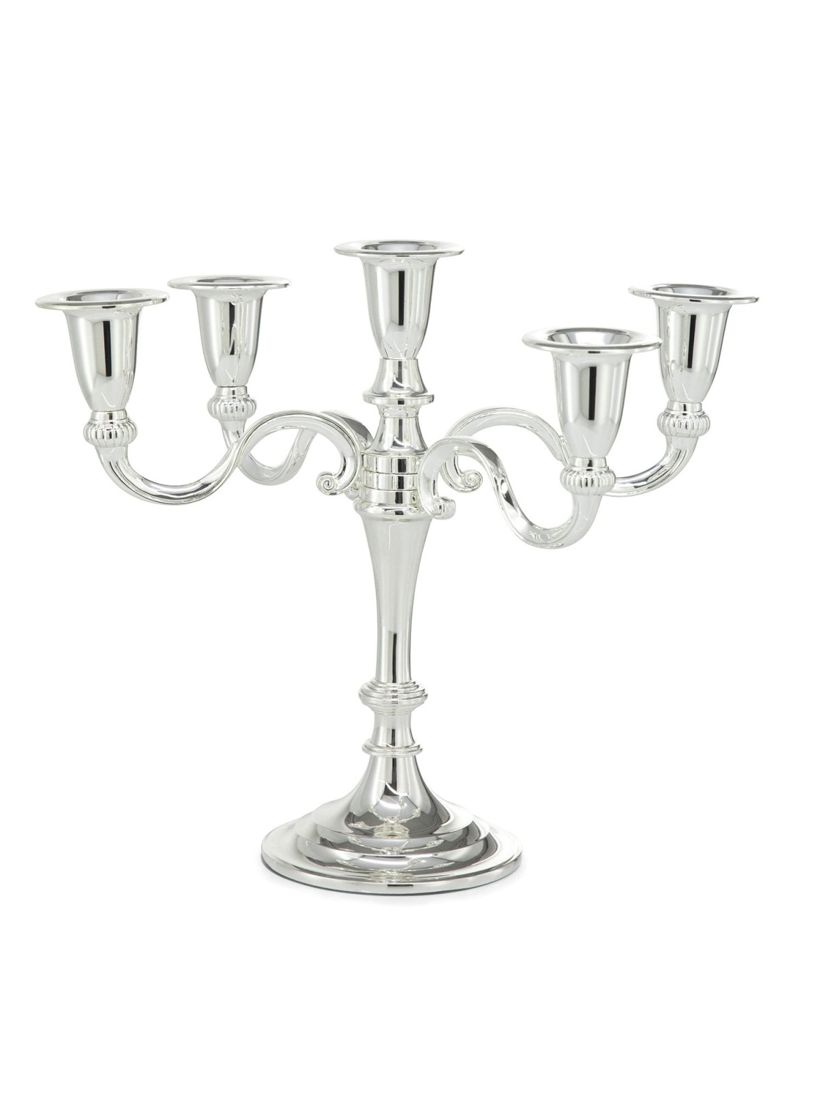 5-Arm Silver-Plated Jewish Candelabra "Kennedy" by Hazorfim