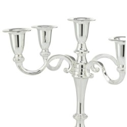 5-Arm Silver-Plated Jewish Candelabra "Kennedy" by Hazorfim