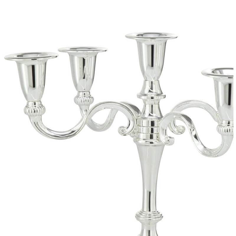 5-Arm Silver-Plated Jewish Candelabra "Kennedy" by Hazorfim