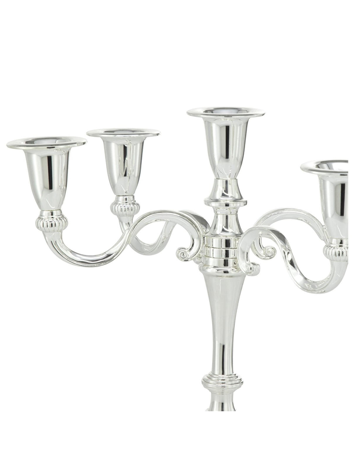 5-Arm Silver-Plated Jewish Candelabra "Kennedy" by Hazorfim