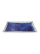 Handcrafted Sterling Silver-Plated Glass Candlesticks Tray (Color Opti