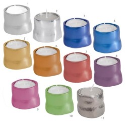Yair Emanuel Anodized Aluminum Candle Holder