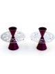 Shabbat Shalom: Modern Aluminum Candlesticks. Variety of Colors. Agayo