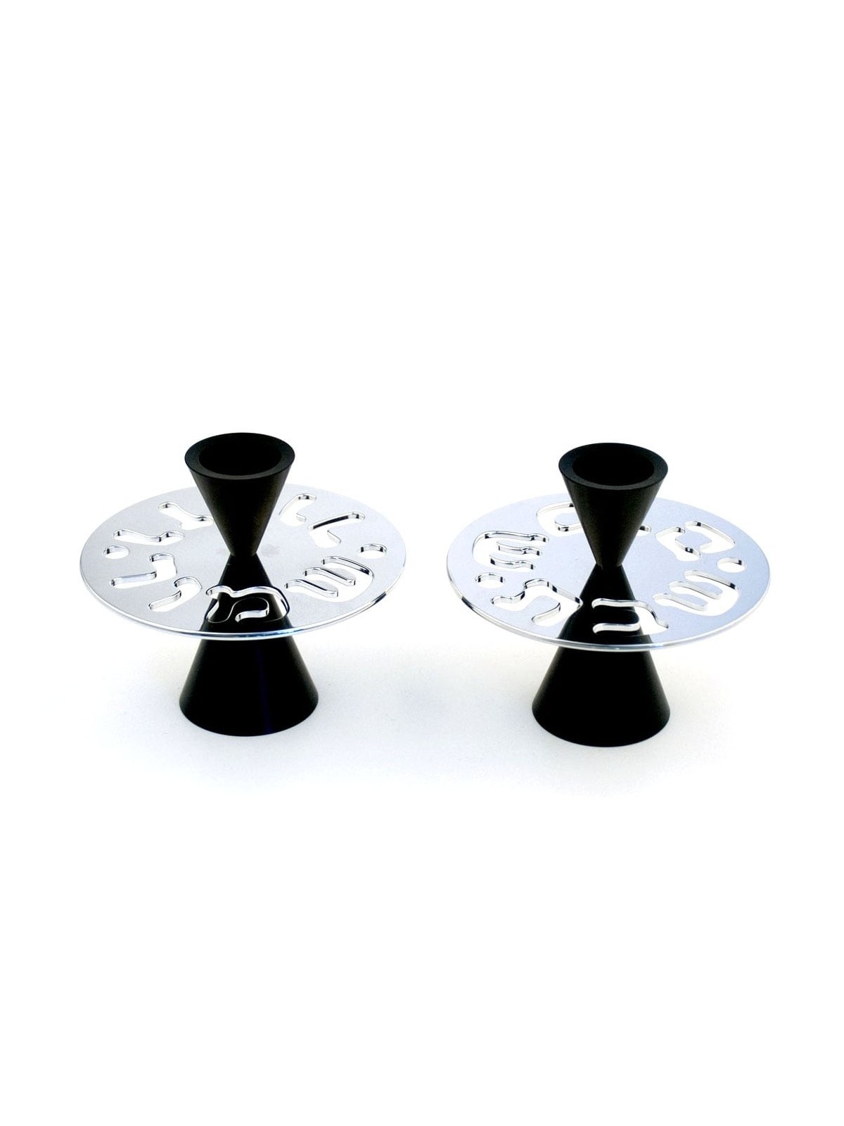 Shabbat Shalom: Modern Aluminum Candlesticks. Variety of Colors. Agayo