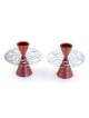 Shabbat Shalom: Modern Aluminum Candlesticks. Variety of Colors. Agayo