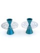 Shabbat Shalom: Modern Aluminum Candlesticks. Variety of Colors. Agayo
