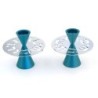 Shabbat Shalom: Modern Aluminum Candlesticks. Variety of Colors. Agayo