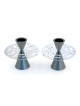 Shabbat Shalom: Modern Aluminum Candlesticks. Variety of Colors. Agayo