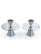 Shabbat Shalom: Modern Aluminum Candlesticks. Variety of Colors. Agayo