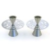 Shabbat Shalom: Modern Aluminum Candlesticks. Variety of Colors. Agayo
