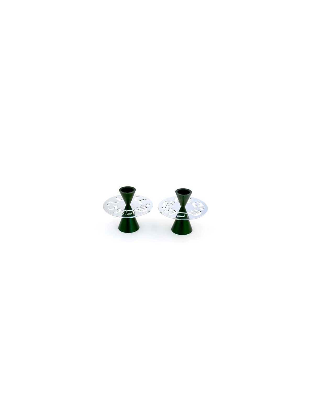 Shabbat Shalom: Modern Aluminum Candlesticks. Variety of Colors. Agayo
