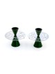 Shabbat Shalom: Modern Aluminum Candlesticks. Variety of Colors. Agayo