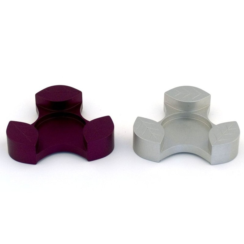 Agayof Design Large Aluminum Leaves Travel Shabbat Candle Holders - Va
