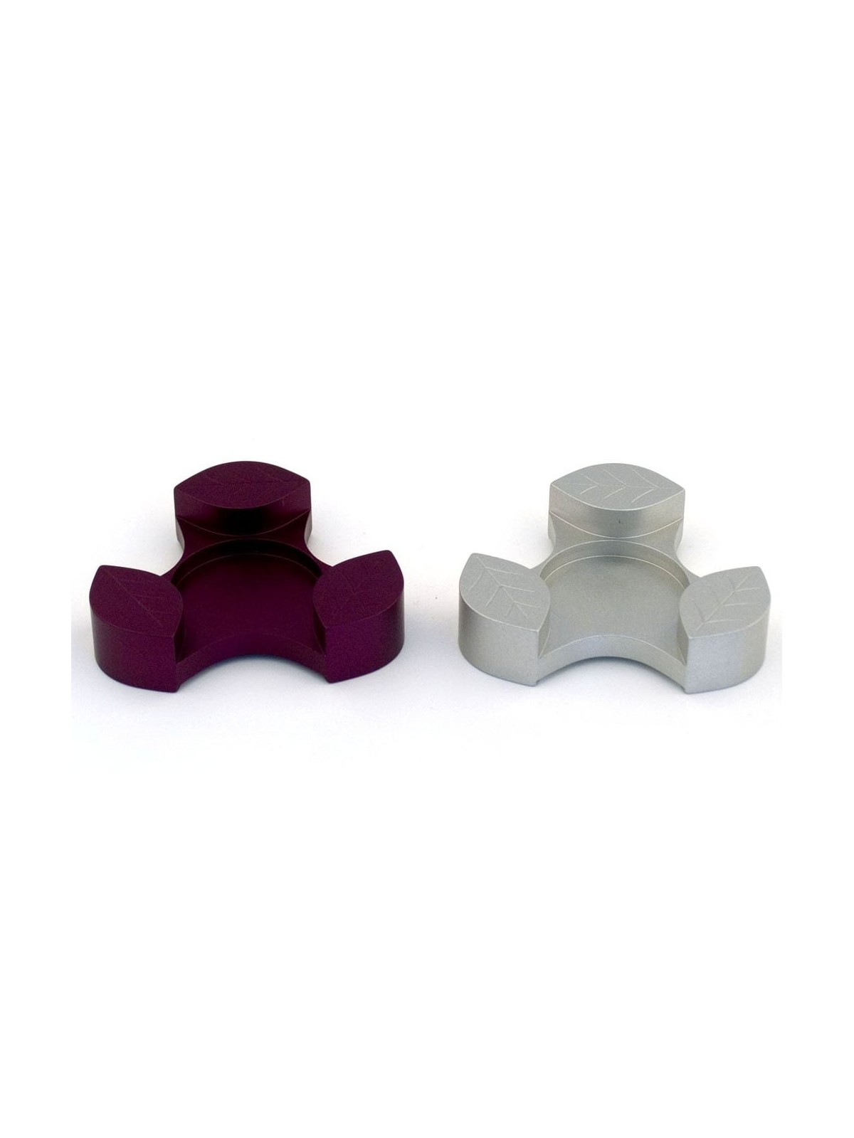 Agayof Design Large Aluminum Leaves Travel Shabbat Candle Holders - Va