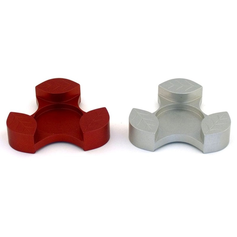 Agayof Design Large Aluminum Leaves Travel Shabbat Candle Holders - Va