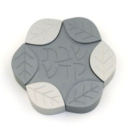 Agayof Design Large Aluminum Leaves Travel Shabbat Candle Holders - Va