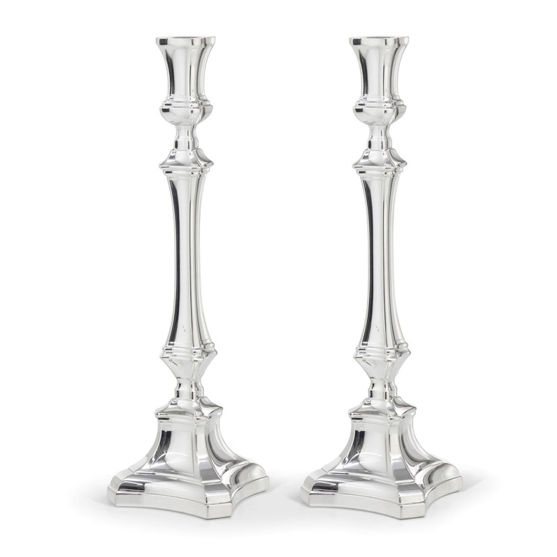 Hazorfim Silver-Plated Shabbat Candlesticks