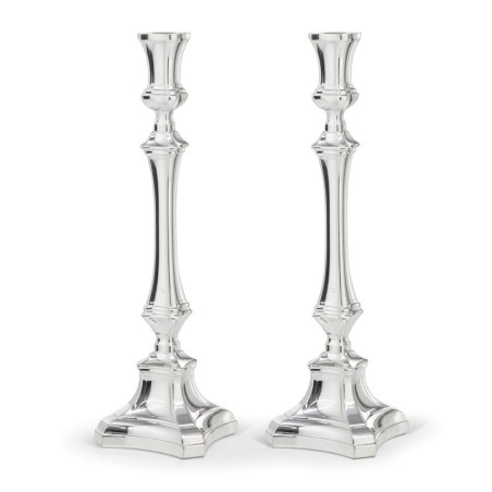 Hazorfim Silver-Plated Shabbat Candlesticks