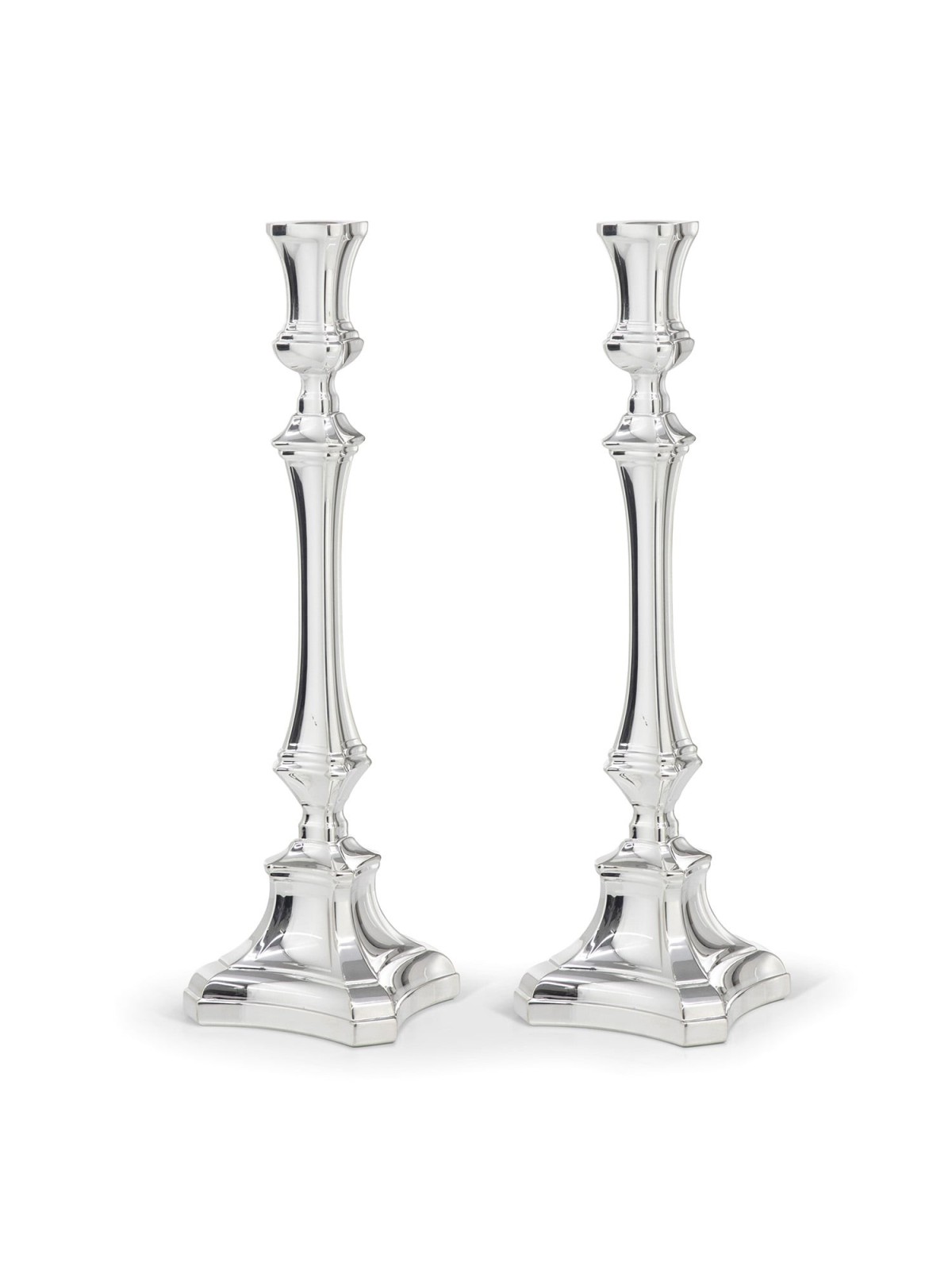 Hazorfim Silver-Plated Shabbat Candlesticks