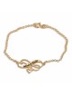 Double Thickness Gold-Plated Infinity Personalized Bracelet (English/H