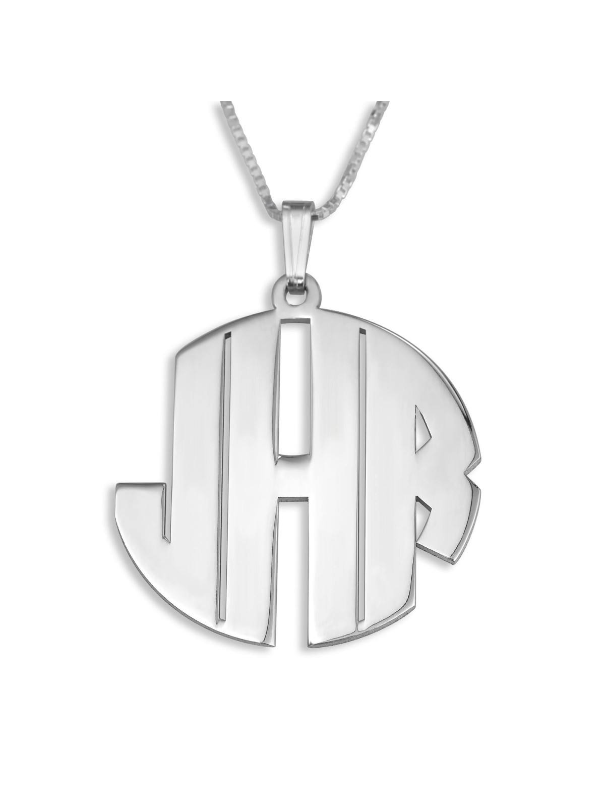 Sterling Silver / Gold Plated Block Letters Monogram Personalized Name