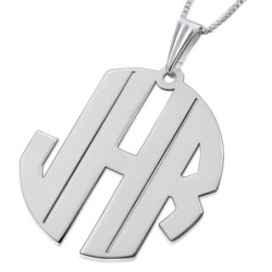 Sterling Silver / Gold Plated Block Letters Monogram Personalized Name