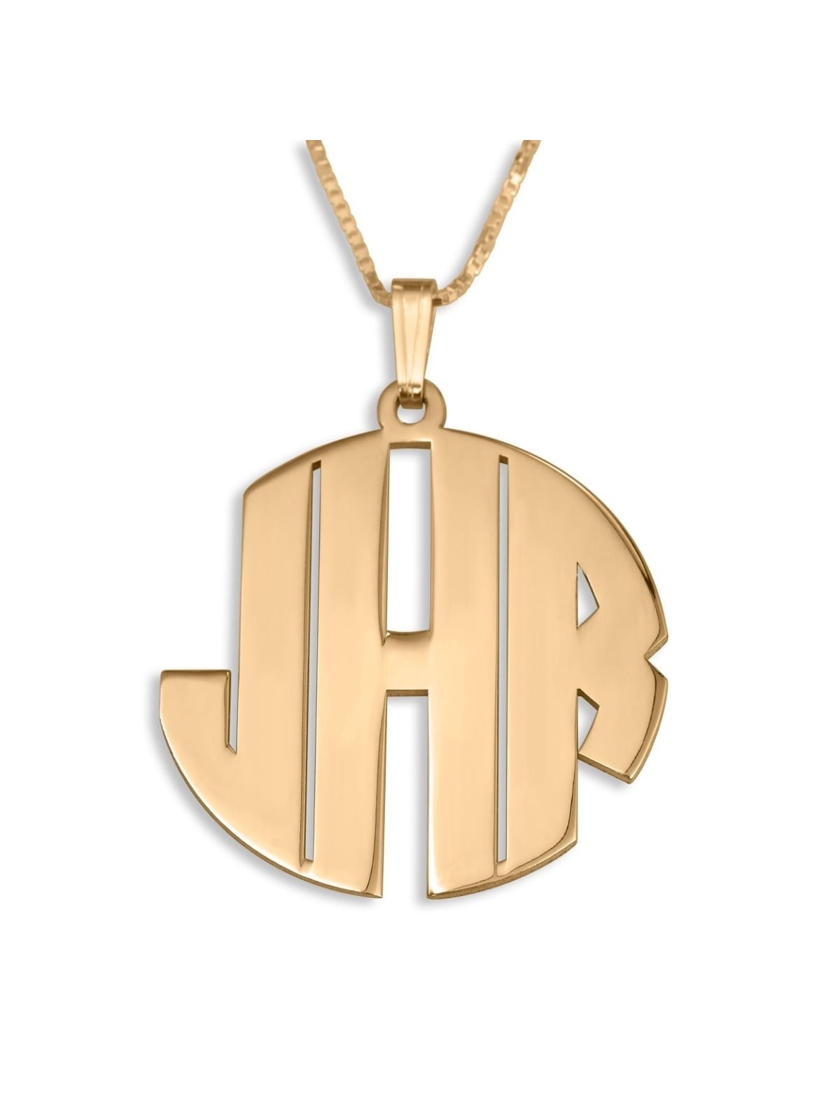 Sterling Silver / Gold Plated Block Letters Monogram Personalized Name