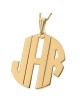 Sterling Silver / Gold Plated Block Letters Monogram Personalized Name
