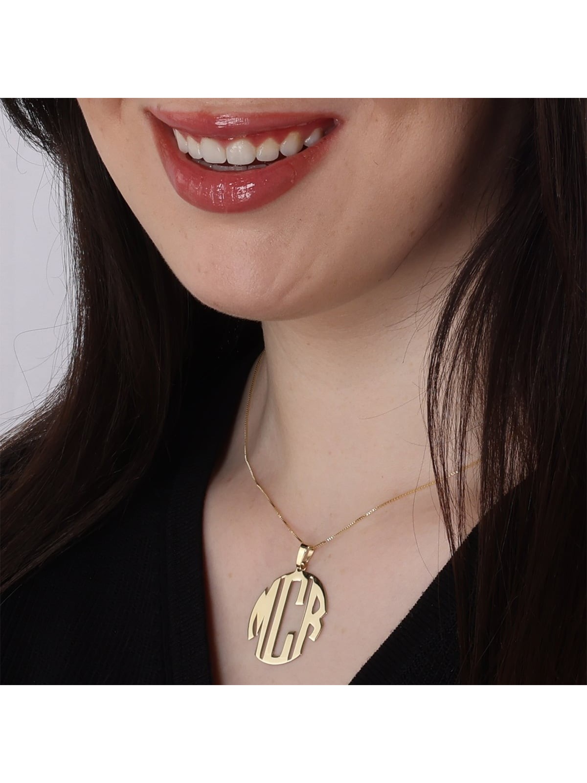 Sterling Silver / Gold Plated Block Letters Monogram Personalized Name