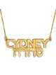 24K Gold-Plated Hebrew-English Name Necklace