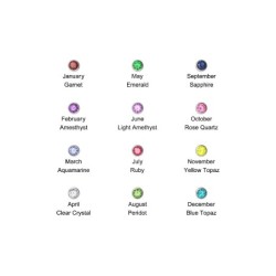 24K Yellow Gold Plated Swarovski Hamsa Initial Necklace with Birthston