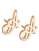 Allegro Script Initial Earrings (Sterling Silver or Gold Plated)