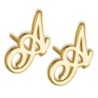 Allegro Script Initial Earrings (Sterling Silver or Gold Plated)