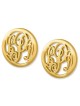 24K Yellow Gold Plated Monogram KK Initial Earrings
