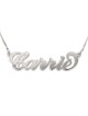 Silver Name Necklace in English - (Carrie Script)