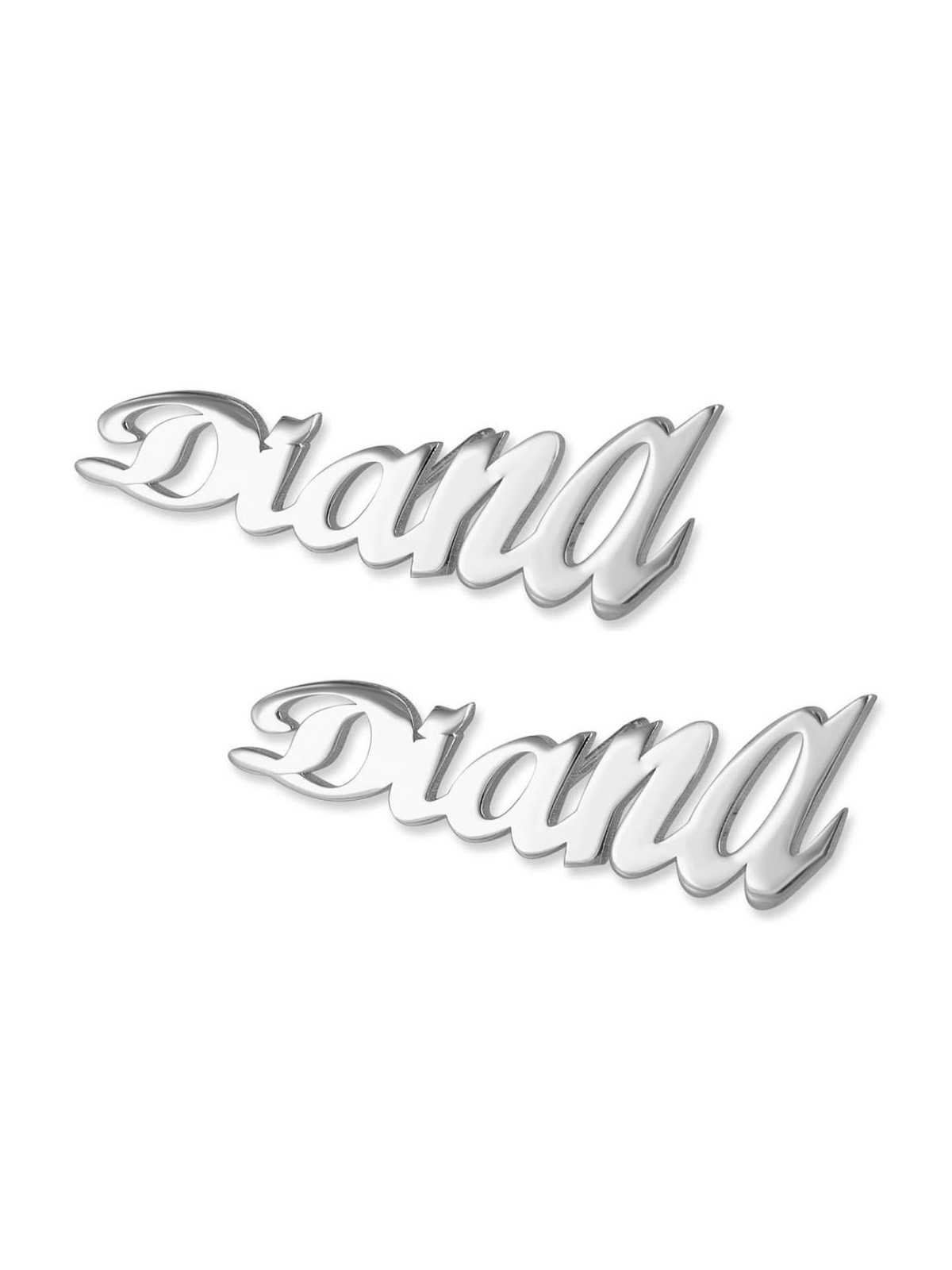 925 Sterling Silver Personalized Name Earrings