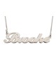 Silver Name Necklace in English - (Joined Brooke Script)