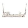 Silver Name Necklace in English - (Joined Brooke Script)