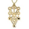 Hebrew Name 24K Gold Plated Sefirot Tree Kabbalah Necklace